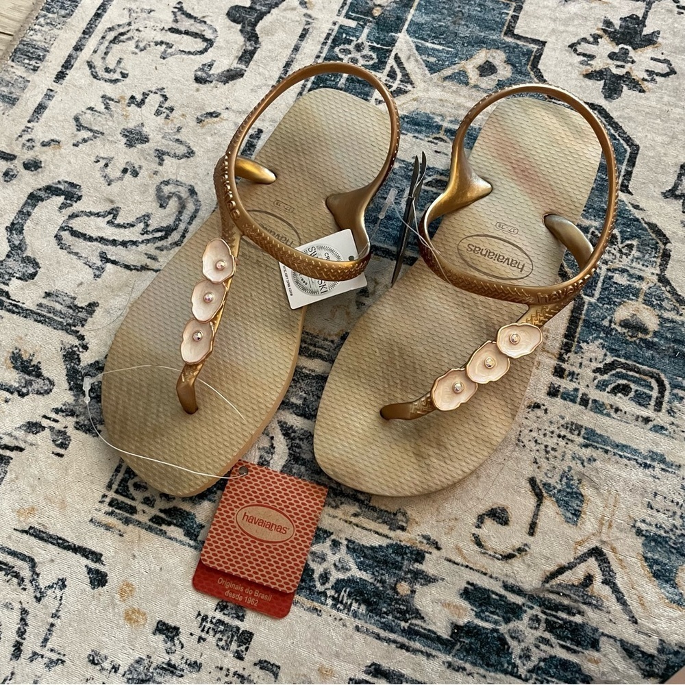 Rasteirinha Havaianas Urban Atlantis Swarovski sandals NWT